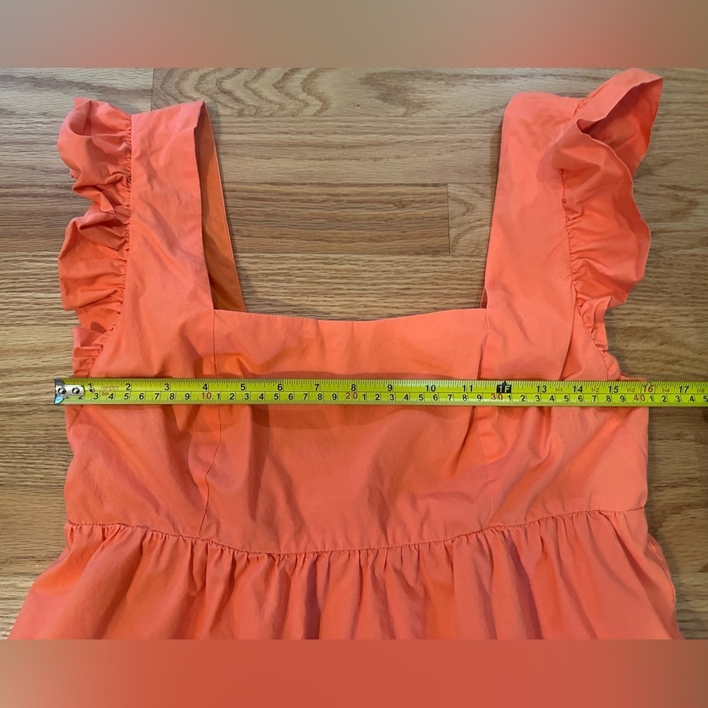 Lily Pulitzer Tiana Babydoll Orange/Coral Fit-and-flare Top Size 6 Lightweight - Picture 5 of 7